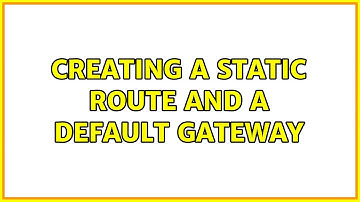 Ubuntu: Creating a static route and a default gateway