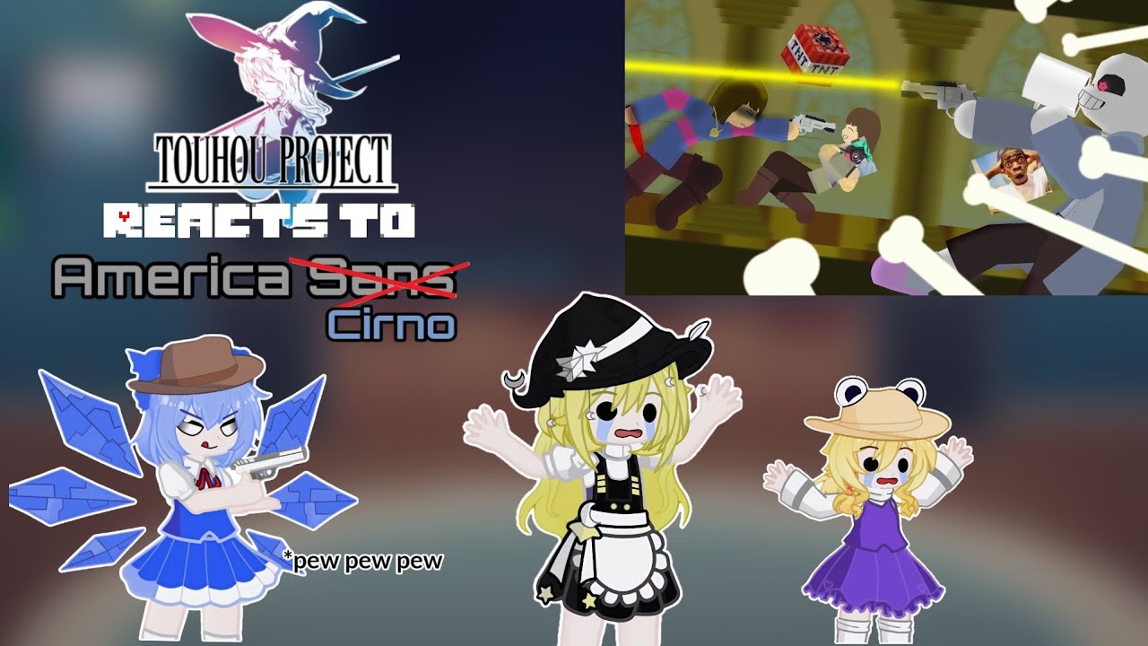 Touhou reacts to Sudden change Sans fight (Sticknote fight) - GL2 - (Old request)