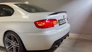BMW E92 335i N55 M Performance exhaust and downpipe #n55  #coldstart #loud #warmup #stenlicar #335 