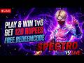 120 RUPEES REDEEMCODE 1V6 ROOMS SPECTRO'S LIVE #redeecode #freefirelive #garena#codeff #livestream