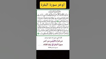 #القرآن_الكريم #قرآن #سورة_البقرة #surahalbaqarah #قران_كريم #البقرة #سورة اواخر سورة البقرة
