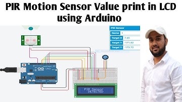 32 PIR Motion Sensor Value Print with LCD using Arduino at TinkerCad Simulation in Hindi