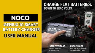 Feartures & Setup : Noco Genius 10 Smart Battery Charger User Guide