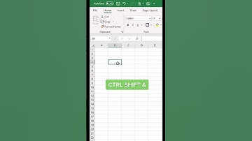 Shortcut to add border in Excel  #shorts, #excel, #border, #shortcut, #education