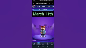 Hamster Kombat GameDev Daily Cipher March 11th | Morse Code