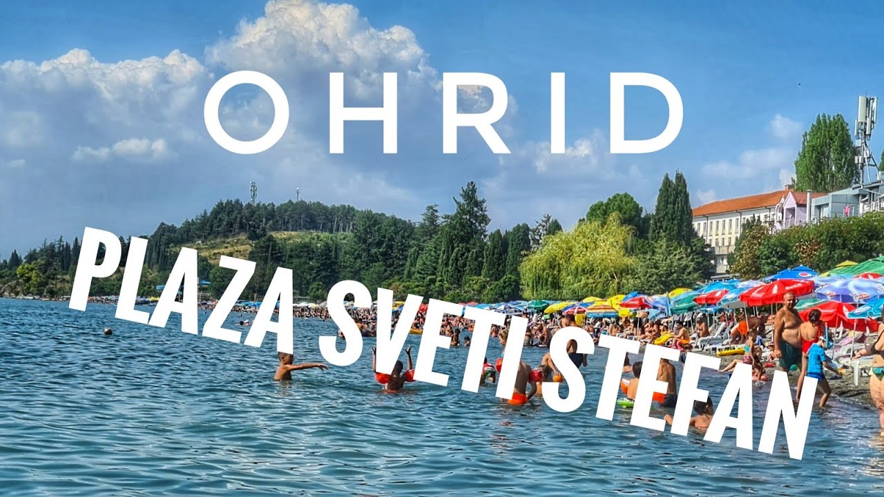 OHRID plaza SVETI STEFAN #ohrid #northmacedonia #macedonian #ohridlake