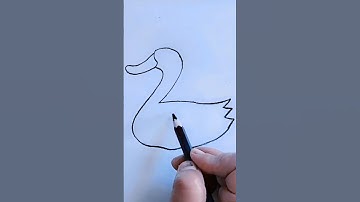 How to draw duck from number 2 | Easy duck drawing #shorts