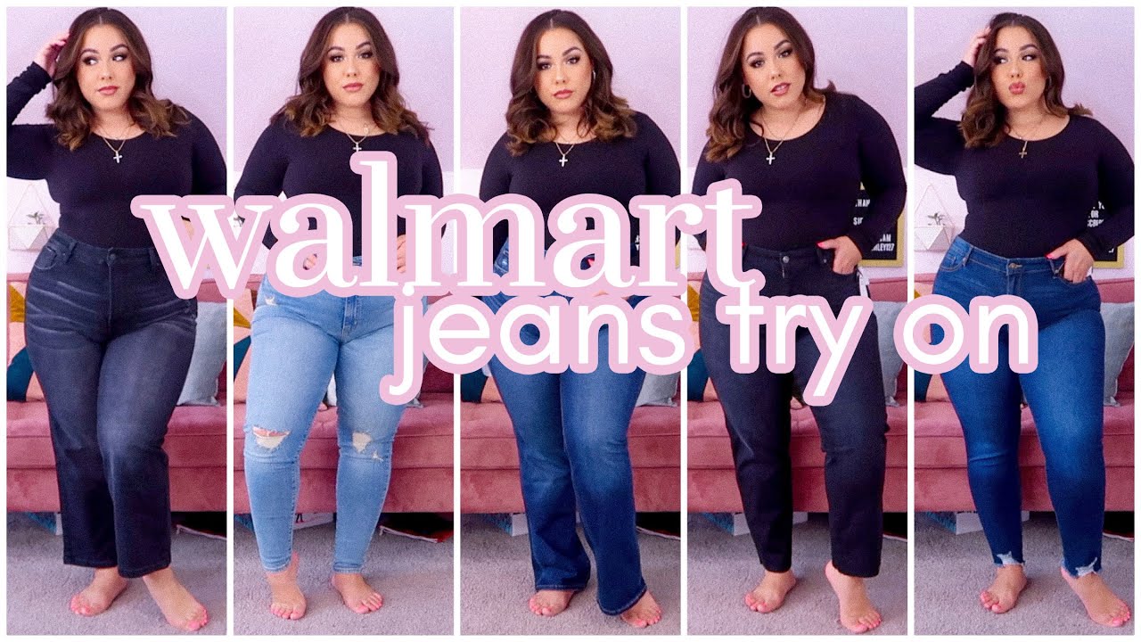 WALMART JEANS TRY ON HAUL | Size 12/14 - YouTube