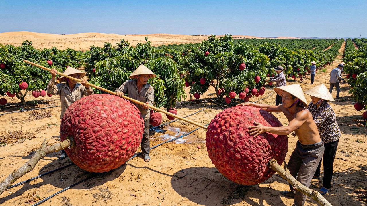 Thật Khó Tin! Trồng Vải Thiều Ở Sa Mạc Trong Điều Kiện Nắng Nóng Khắc Nghiệt – Kết Quả Khiến Cả Thế
