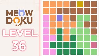 Meowdoku Brain Puzzle Level 36 Game Walkthrough