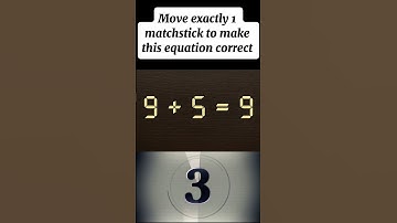 Only Geniuses Can Solve This! | 9 + 5 = 9 Matchstick Puzzle 🤯
