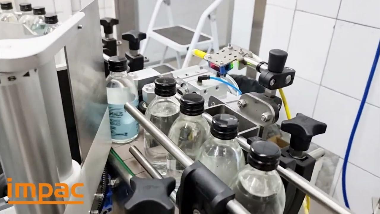 Python 3FCL- Glass bottles filling, capping and labeling machine with ...
