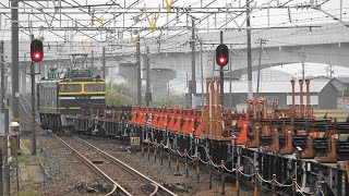 【金沢工臨・往路・復路】EF81-113号機[敦]牽引 ﾁｷ10B(工9587ﾚ～工9590ﾚ)北陸本線 南福井駅・大聖寺駅・福井市内 2021年4月19日