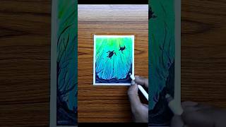 Oil pastel Under Sea Turtles 🐢 drawing #shorts #oilpastel #viral #creative #art #youtubeshorts