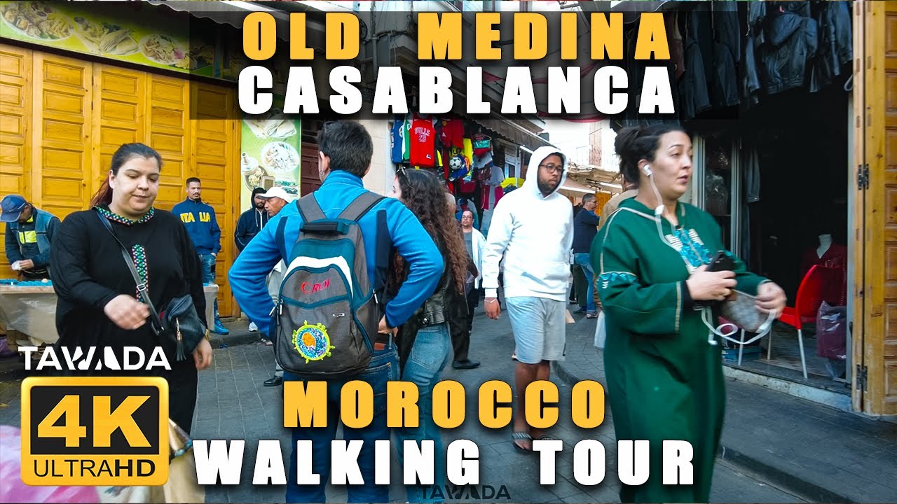 CASABLANCA City - Medina RAMADAN 2023 Walk - Morocco 4K UHD