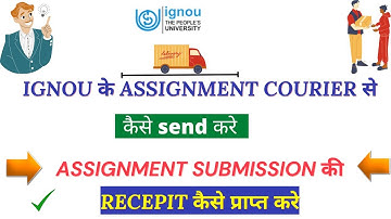 |Ignou ka assignment courier se kaisa send kare|how to send ignou assignment by post|receipt