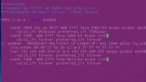 Programação em Shell Script  - Linux - Filtro com grep e cut - Fatec Osasco
