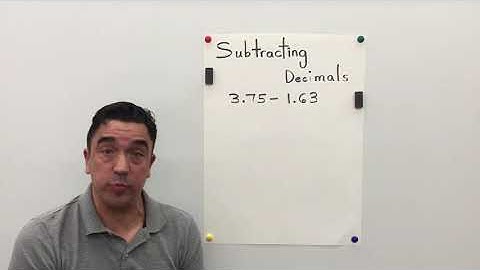 Subtracting Decimals Example 1 / My Growing Brain