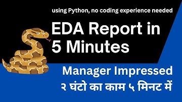 Instant EDA with Python in 5 Minutes, for Sales, Accounts, ML Engineers, Analyze Data Fast