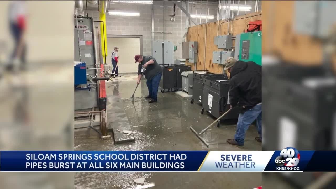 Pipes burst at six Siloam Springs Public Schools buildings YouTube