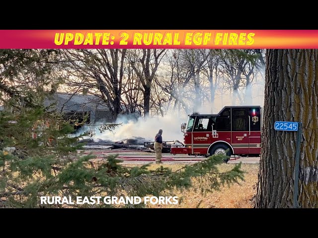 UPDATE: 2 Rural East Grand Forks Fires Monday Afternoon