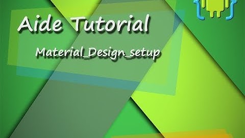 Aide Tutorial # 1_Material_Design_Setup