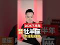 牡羊座2026下半年幸運點在哪裡？|許睿光星座命理專家