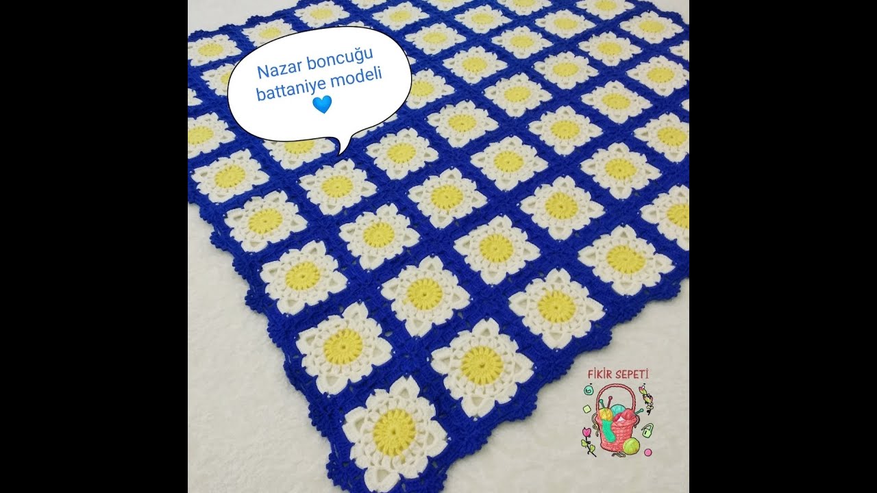 MOTİFLİ BEBEK BATTANİYESİ (NAZAR BONCUĞU) 💙 YouTube MOTİFLİ BEBEK BATTANİYESİ (NAZAR BONCUĞU) 💙 YouTube