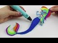 My Little Pony How to Draw Rainbow Dash Mermaid Equestria Girl with 3D PEN