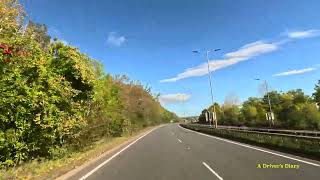Scenic Drive From Woodhouse, Sheffield To M1 Welcome Break Rotherham Services In 4K