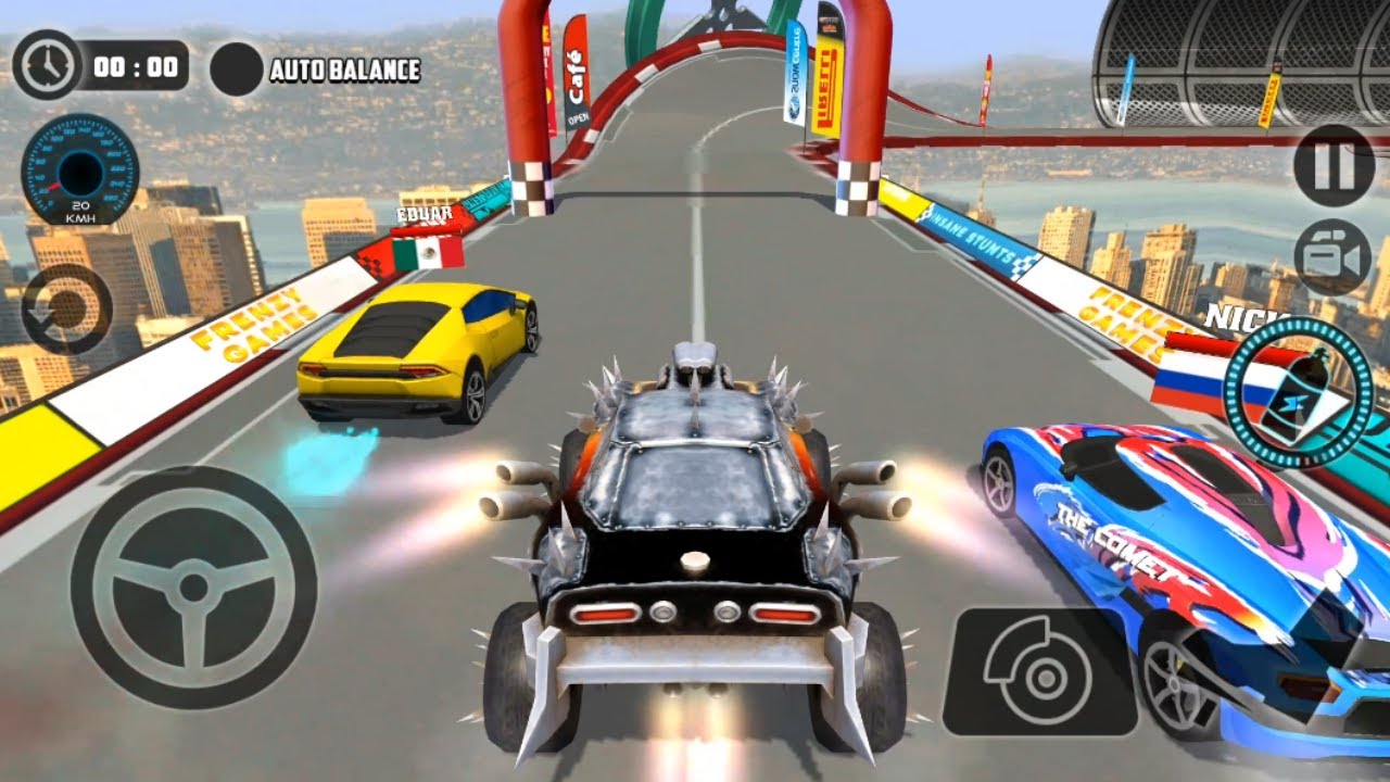 Impossible Car Tracks 3D - Monster Truck Driving Stunt Multiplayer Mode Android Gameplay Walkthrough