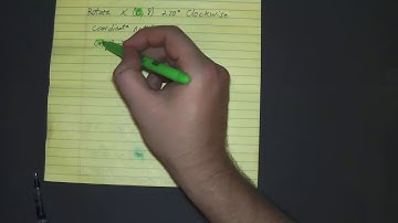Rotate A Point 270  Degrees Clockwise Coordinate Notation