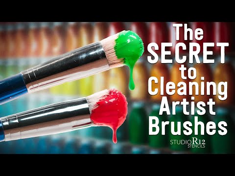 How to Wash Brushes and Stencils: Tricks for Cleaning Paint from Stencils & Acrylic  Paint Brushes 