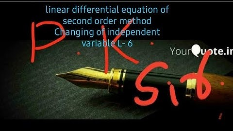 Changing of independent variable method L-6
