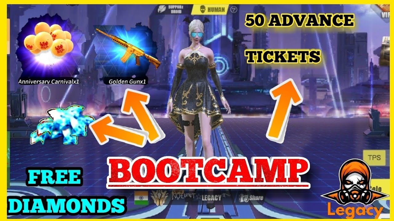 💥Ros : Bootcamp rewards | Rules Of Survival | Free Skins, free diamonds, free tickets and more !