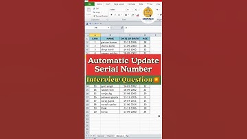 Automatic Update Serial Number in excel 💯 #excelformula #gauravjiexcelexpert #tricks #exceltutorial