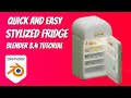 Stylized Fridge in Blender- 3D Modelling & Rendering tutorial - Beginner