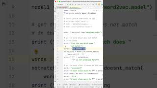 Do NLP in less than 20 lines of code with Word2Vec! #Shorts
