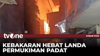 Pabrik Lilin Di Krukut Taman Sari Terbakar, Api Menjalar Ke Permukiman Padat Kabar Pagi Tvone