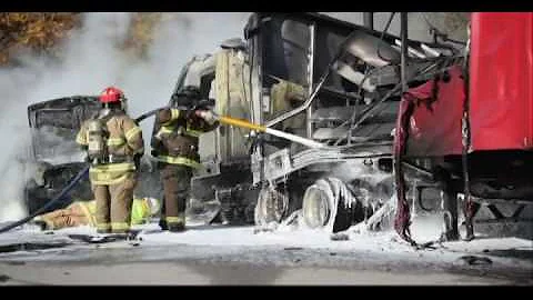 I-94 crash and fire shuts down freeway