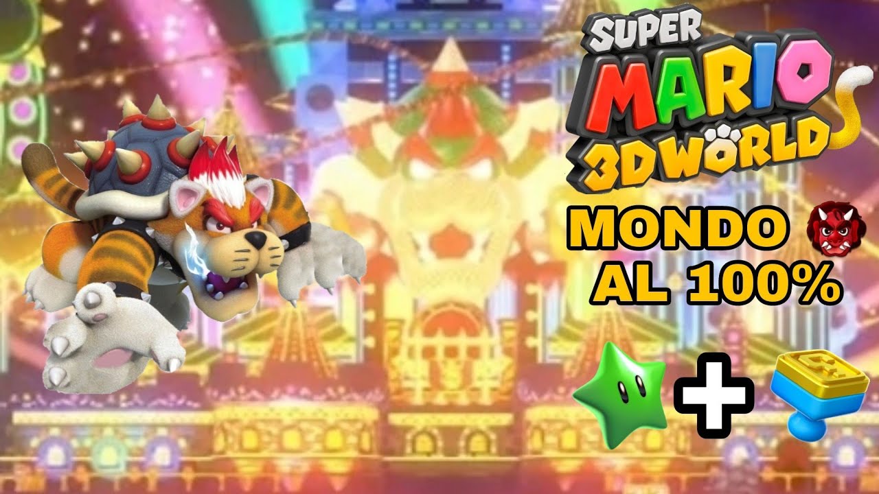 MONDO BOWSER AL 100% (Tutte le stelle verdi e timbri) - Super Mario 3D World (Switch) ITA #8