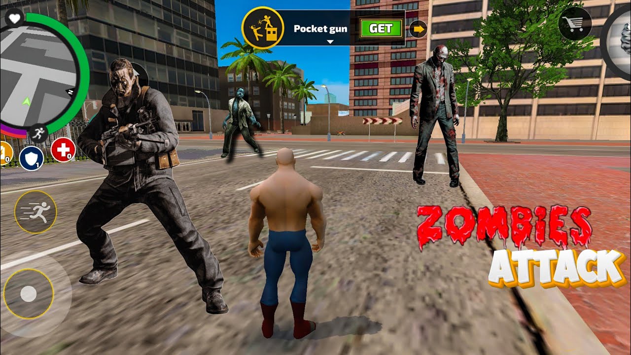 Zombie Attack Mode in Rope Hero! Will I Survive? - YouTube