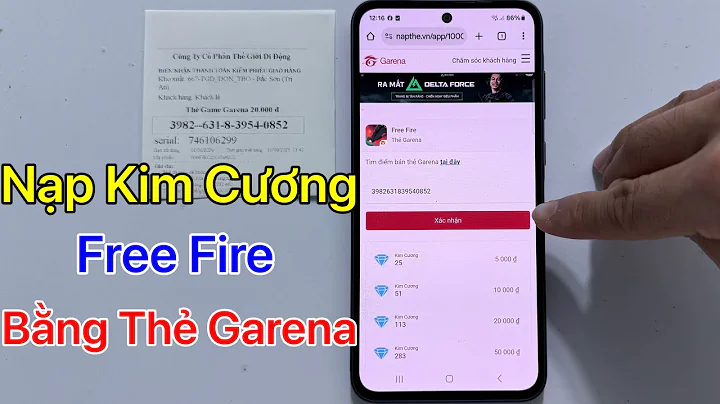 Cách nạp kim cương trong Free Fire bằng thẻ Garena 2025