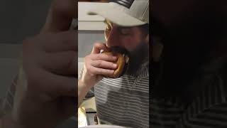 The Cheese Pull on that BITE see full video below #food #cooking #burger #mushroom #philly👇