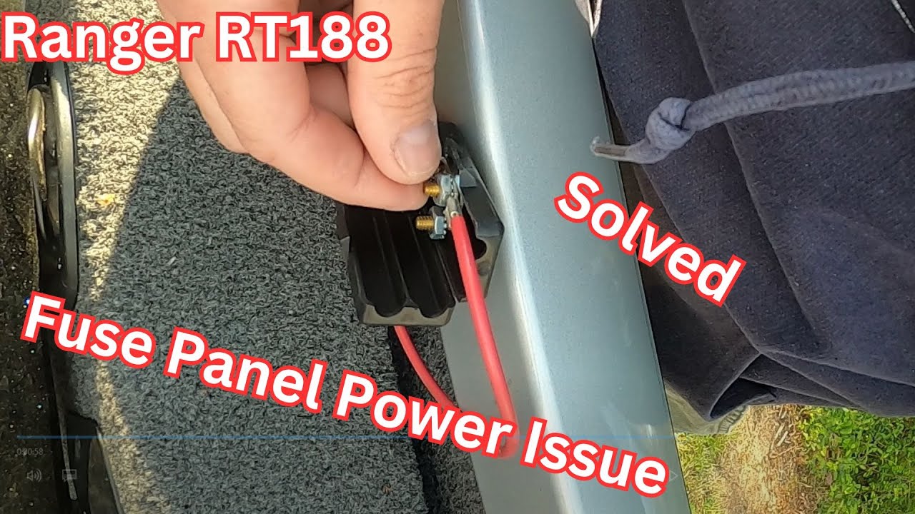 Ranger RT188 Common issue with power to fuse panel solved - YouTube