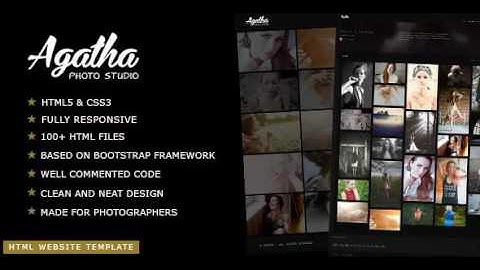 Agatha - Photography Portfolio Website Template | Themeforest Website Templates and Themes