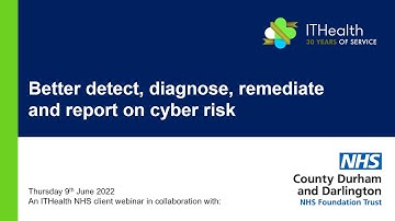 Better detect, diagnose, remediate and report on cyber risk, featuring CDDFT