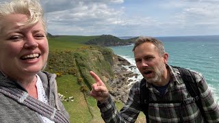 "The 'unwalkable' cliffs!" and the perfect picnic spot. Pentewan, Cornwall