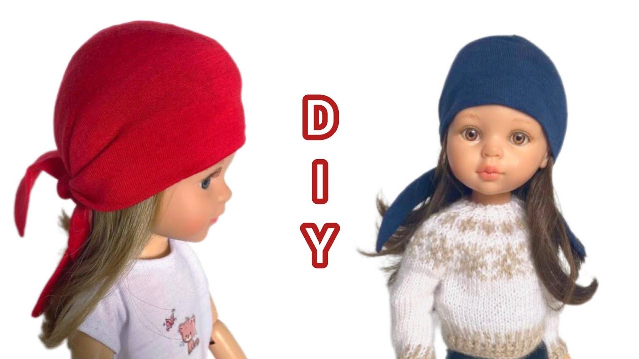 Bandana for dolls. How to sew a beautiful handkerchief from knitwear