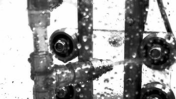 Linear Guide Wheel with Water Spray: Washdown Environment